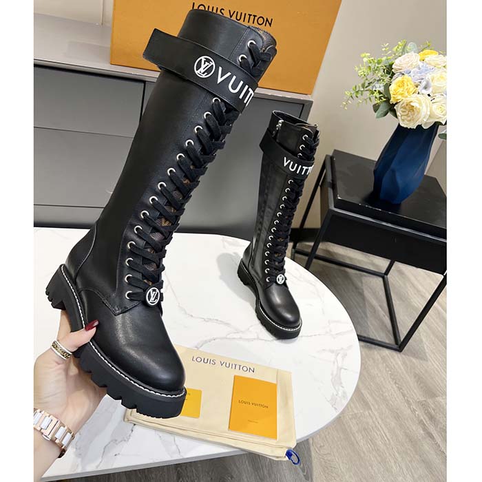 Louis Vuitton Territory Flat Ranger Boots 39 Black