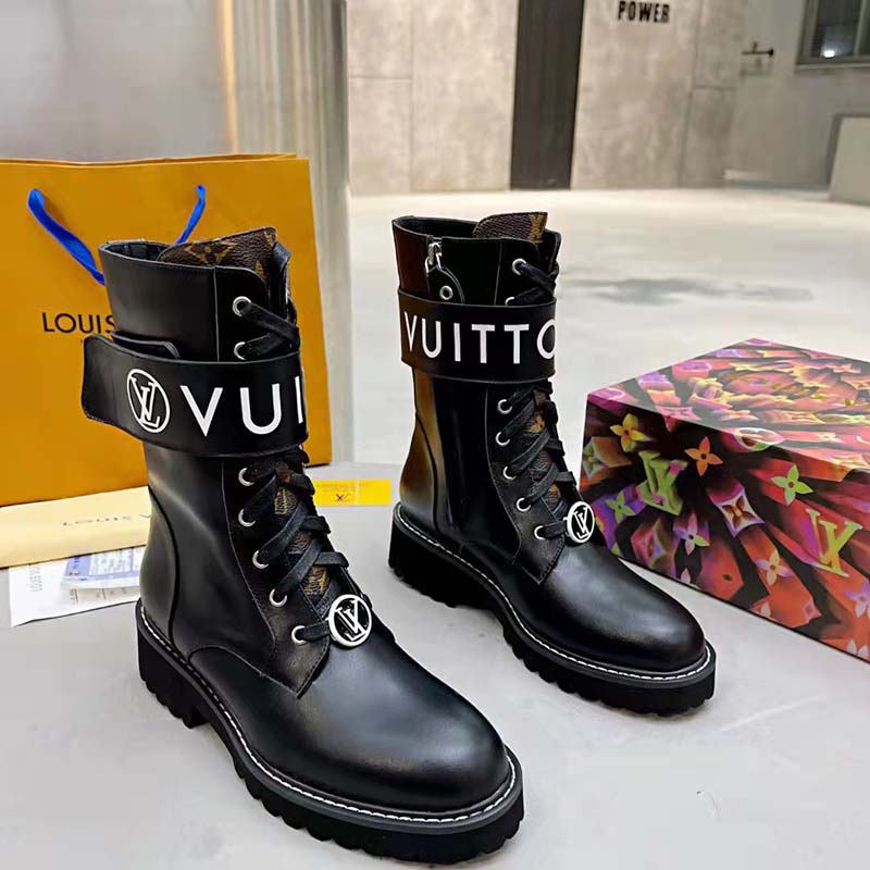 Louis Vuitton Women Territory Flat Higher Ranger Black Calf Leather LV  Circle - LULUX