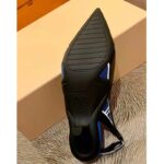Louis Vuitton Women Archlight Slingback Pump Blue Technical Satin Calf Leather – Image 10