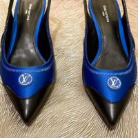 Louis Vuitton Women Archlight Slingback Pump Blue Technical Satin Calf Leather (4)