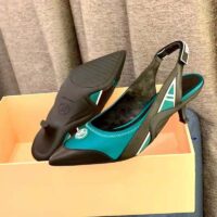 Louis Vuitton Women Archlight Slingback Pump Green Technical Satin Calf Leather (3)