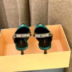 Louis Vuitton Women Archlight Slingback Pump Green Technical Satin Calf Leather - Image 6