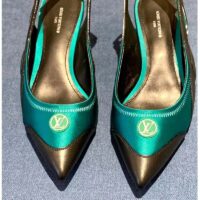 Louis Vuitton Women Archlight Slingback Pump Green Technical Satin Calf Leather (3)