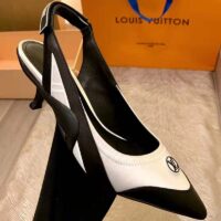 Louis Vuitton Women Archlight Slingback Pump White Technical Satin Calf Leather (8)