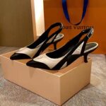 Louis Vuitton Women Archlight Slingback Pump White Technical Satin Calf Leather – Image 2