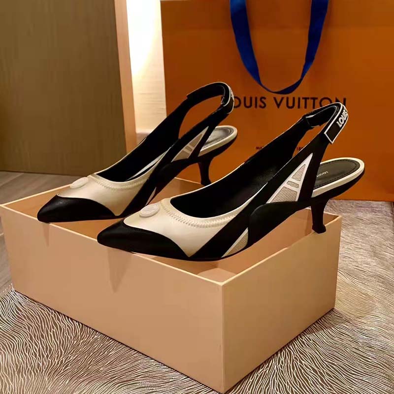 Louis Vuitton® Archlight Slingback Pump Black White. Size 41.0