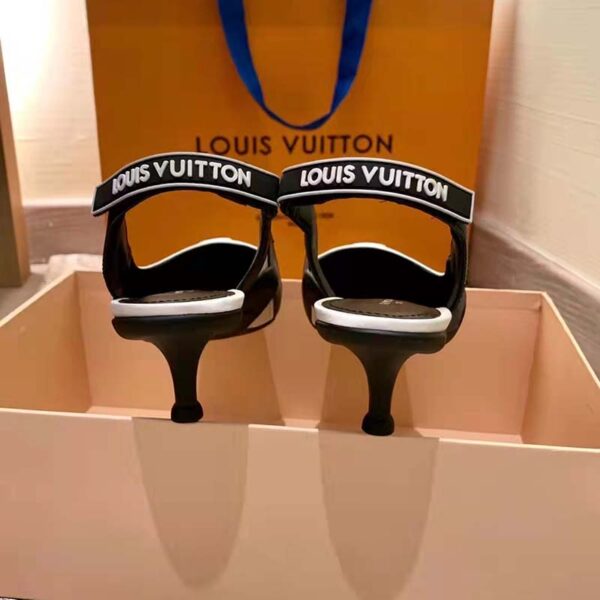 Louis Vuitton Women Archlight Slingback Pump White Technical Satin Calf Leather (7)