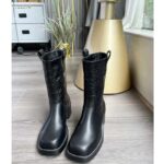 Louis Vuitton Women Downtown Ankle Boot Black Embossed Calf Leather 3 cm Heel – Bild 3