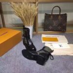 Louis Vuitton Women Laureate Platform Desert Boot Embroidered Nylon Suede Calf Leather - Imagen 7