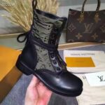 Louis Vuitton Women Laureate Platform Desert Boot Embroidered Nylon Suede Calf Leather - Imagen 8