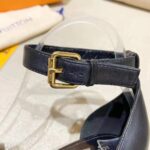 Louis Vuitton Women Podium Platform Sandal Black Calf Leather Glazed 11.5 cm Heel - Image 12