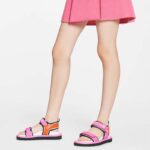 Louis Vuitton Women Pool Pillow Flat Comfort Sandal Blue Calf Leather – Image 9