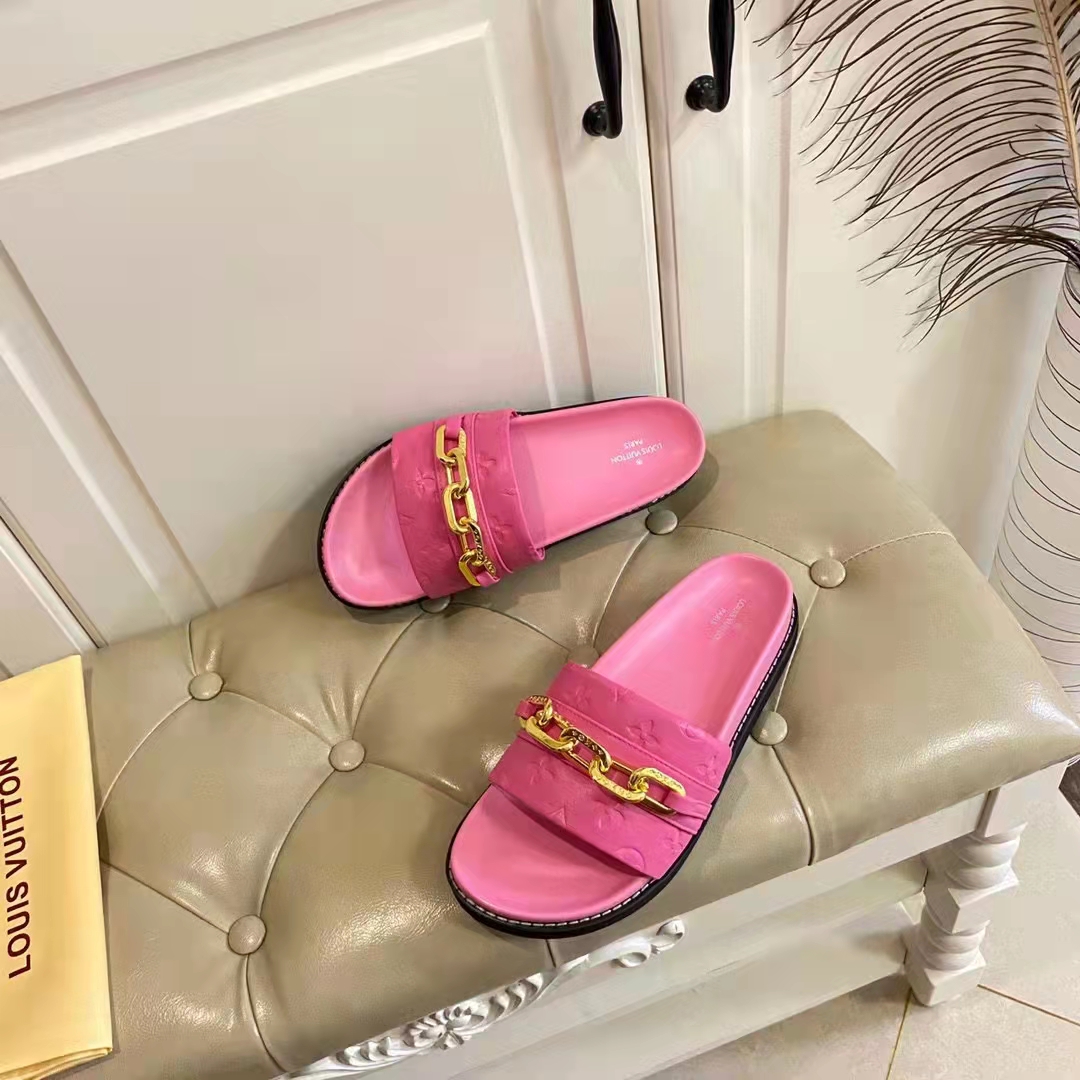 Louis Vuitton Sunset Flat Comfort Mules Gold - Klueles