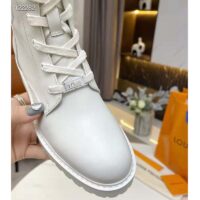 Louis Vuitton Women Territory Flat Ranger White Calf Leather LV Circle (3)