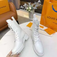 Louis Vuitton Women Territory Flat Ranger White Calf Leather LV Circle (3)