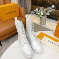 Louis Vuitton Women Territory Flat Ranger White Calf Leather LV Circle (3)