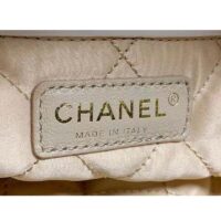 Chanel Women 22 Large Handbag Calfskin Gold-Tone Lacquered Metal (7)