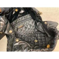 Chanel Women 22 Large Handbag Shiny Calfskin Gold-Tone Metal Black (10)