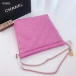 Chanel Women 22 Small Handbag Shiny Calfskin & Gold-Tone Metal Pink – Bild 6