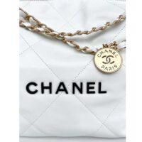 Chanel Women 22 Small Handbag Shiny Calfskin & Gold-Tone Metal Beige (4)