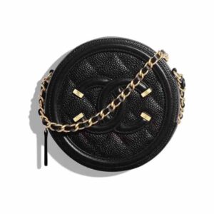 Chanel Women Chanel 19 Clutch with Chain Lambskin Gold Silver-Tone and Ruthenium Black