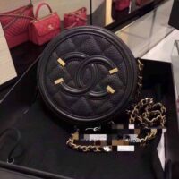 Chanel Women Chanel 19 Clutch with Chain Lambskin Gold Silver-Tone and Ruthenium Black (1)