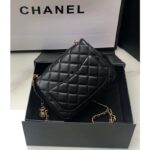 Chanel Women Mini Flap Bag Calfskin Gold-Tone Metal Ball Black - Bild 5