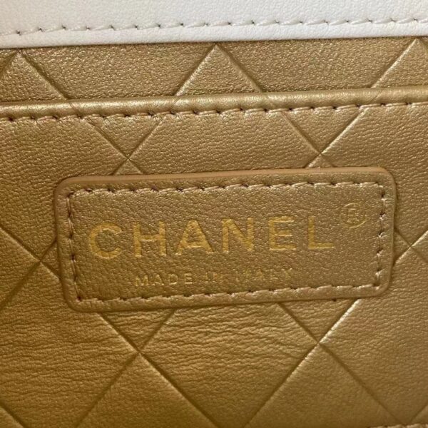 Chanel Women Mini Flap Bag Lambskin Glass Imitation Pearls Strass Gold Silver (5)