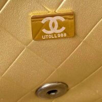 Chanel Women Small Flap Bag Black Lambskin Glass Pearls Strass Gold Silver (9)