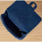 Prada Women Small Saffiano Leather Prada Panier Bag-Navy – Bild 9