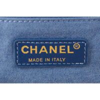 Chanel Women Small Flap Bag Printed Denim Gold-Tone Metal Blue Multicolor (11)