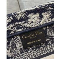 Dior Unisex CD Small Dior Book Tote Blue Toile De Jouy Reverse Embroidery (2)
