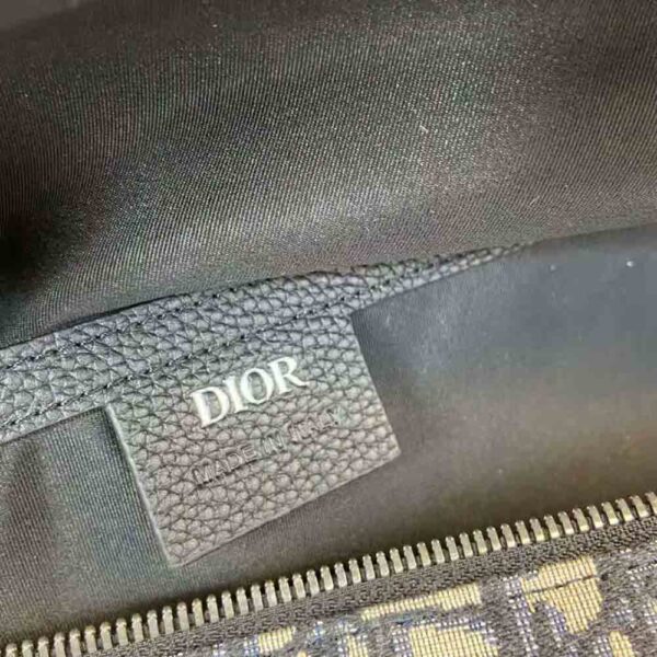 Dior Unisex Lingot 50 Bag Beige Black Dior Oblique Jacquard (10)