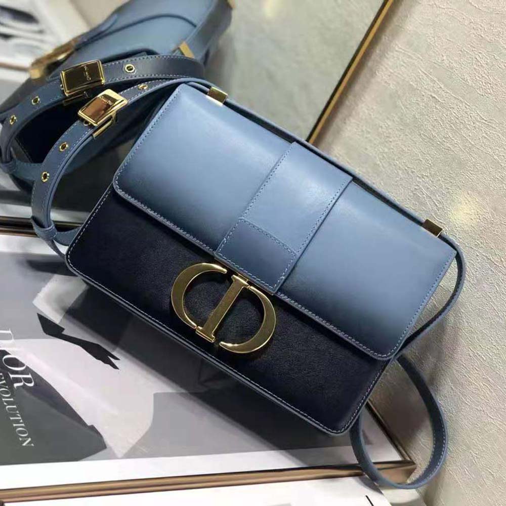 Dior 30 Montaigne Bag Indigo Blue Gradient Calfskin