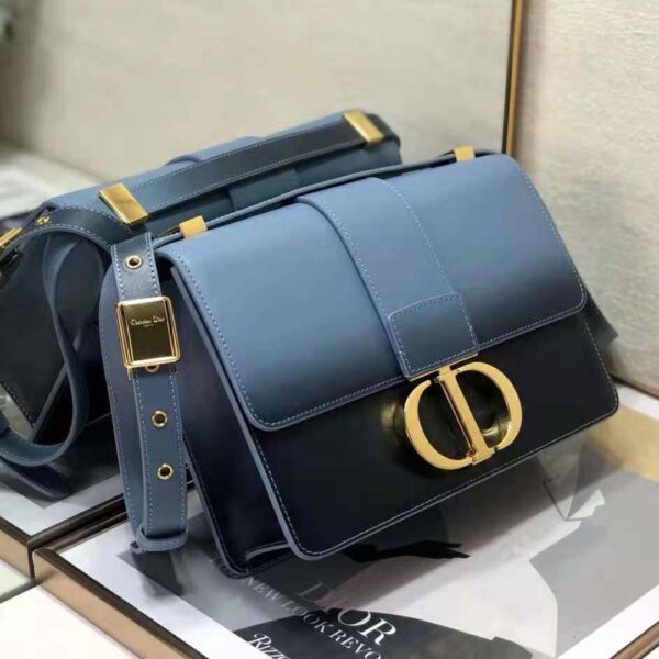 Dior Women 30 Montaigne Bag Lndigo Blue Gradient Calfskin (4)