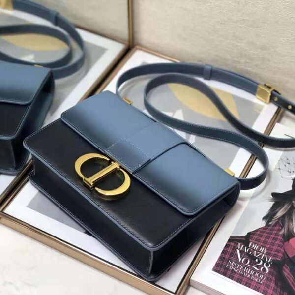 Dior Women 30 Montaigne Bag Lndigo Blue Gradient Calfskin (6)
