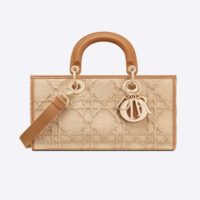 Dior Women CD Lady D-Joy Bag Beige Natural Cannage Raffia (5)