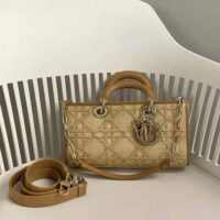 Dior Women CD Lady D-Joy Bag Beige Natural Cannage Raffia (5)