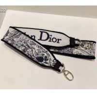 Dior Women CD Medium Lady D-Lite Bag Blue Toile De Jouy Embroidery (5)