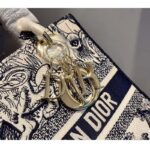 Dior Women CD Medium Lady D-Lite Bag Blue Toile De Jouy Embroidery - Image 8