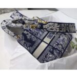 Dior Women CD Medium Lady D-Lite Bag Blue Toile De Jouy Reverse Embroidery - Imagen 7