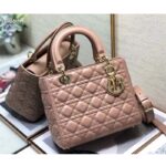 Dior Women CD Medium Lady Dior Bag Blush Cannage Lambskin - Bild 2