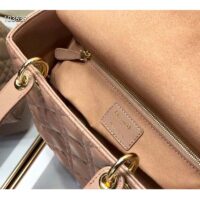 Dior Women CD Medium Lady Dior Bag Blush Cannage Lambskin (1)