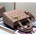 Dior Women CD Medium Lady Dior Bag Blush Cannage Lambskin - Bild 4