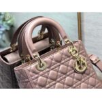 Dior Women CD Medium Lady Dior Bag Blush Cannage Lambskin - Bild 8