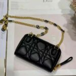 Dior Women Caro Detachable Card Holder Black Supple Cannage Calfskin - Image 6