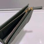 Dior Women Caro Zipped Pouch with Chain Cedar Green Supple Cannage Calfskin - Image 7