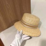 Dior Unisex CD Dioresort Small Brim Hat Natural Straw Pink Band - immagine 8