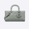 Dior Women Lady D-Joy Bag Gray Cannage Calfskin with Diamond Motif