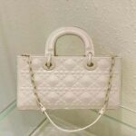 Dior Women Lady D-Joy Bag Latte Cannage Calfskin with Diamond Motif - Image 3